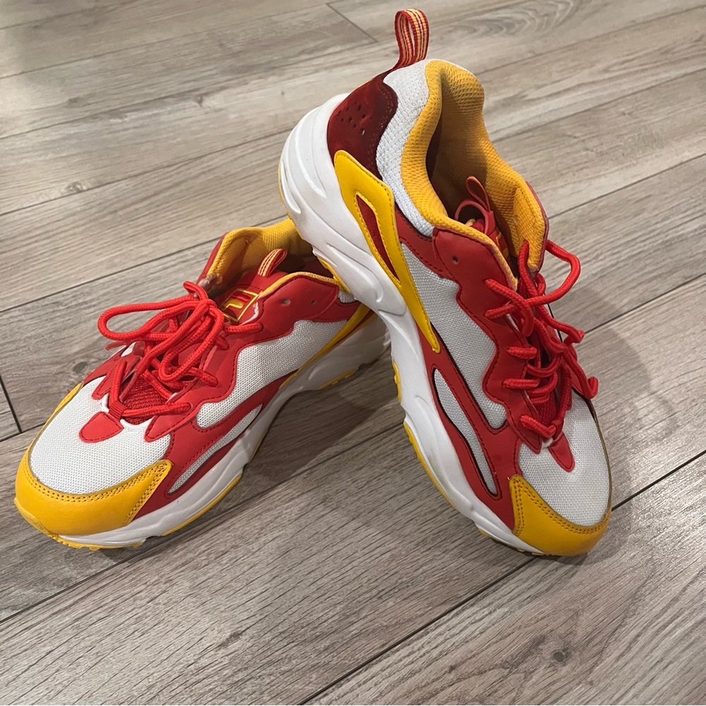 Fila Dynamic Red and Yellow Sneakers size 8.5 1RM00622-433